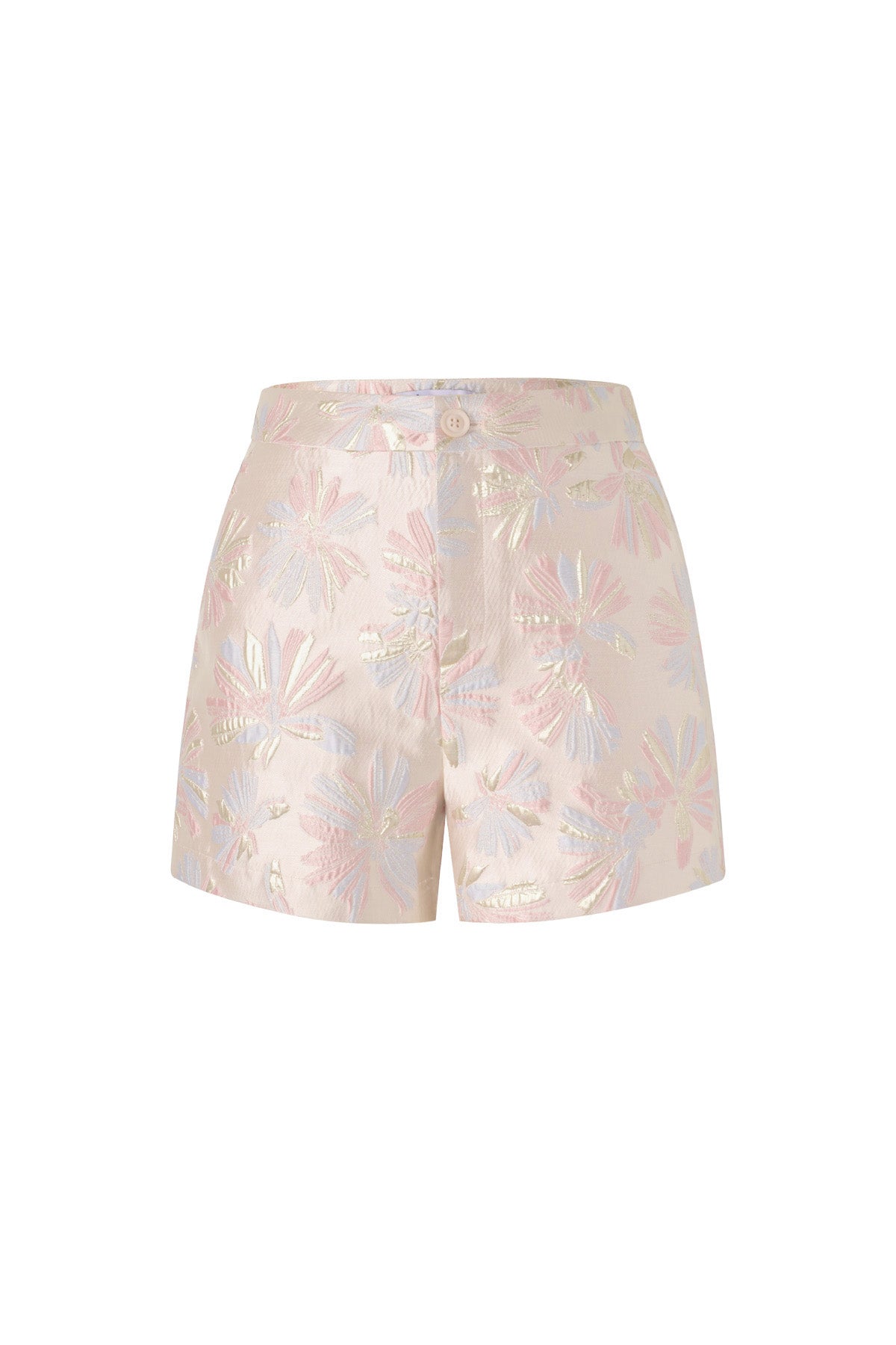 Woven Polyester Fiber Women's Shorts Elegant Floral Print