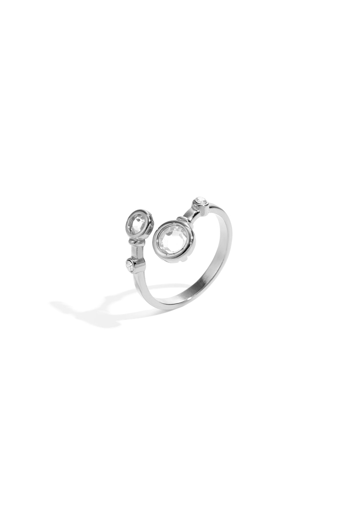 Minimalistische ring met steentjes