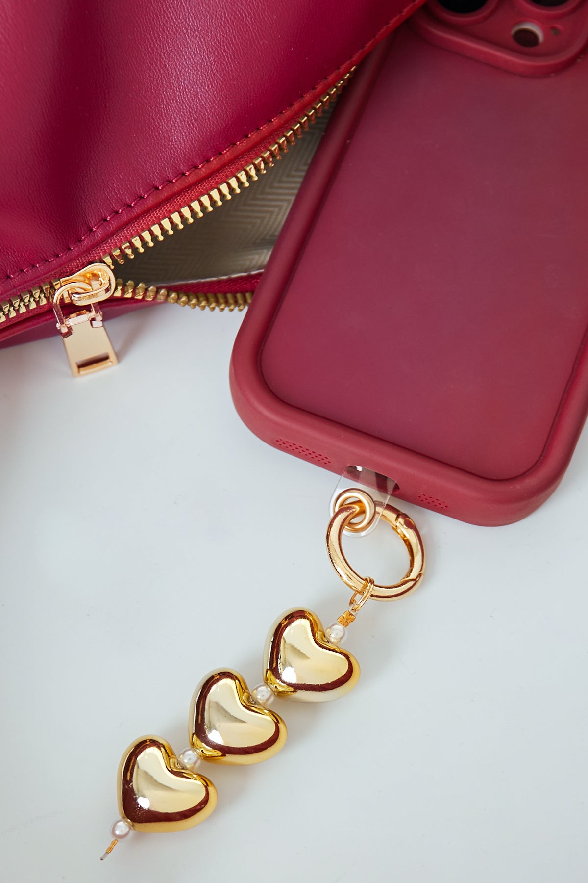 Hanger hartjes en parels