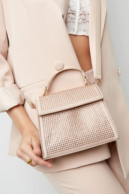 Handbag strass - lilac PU