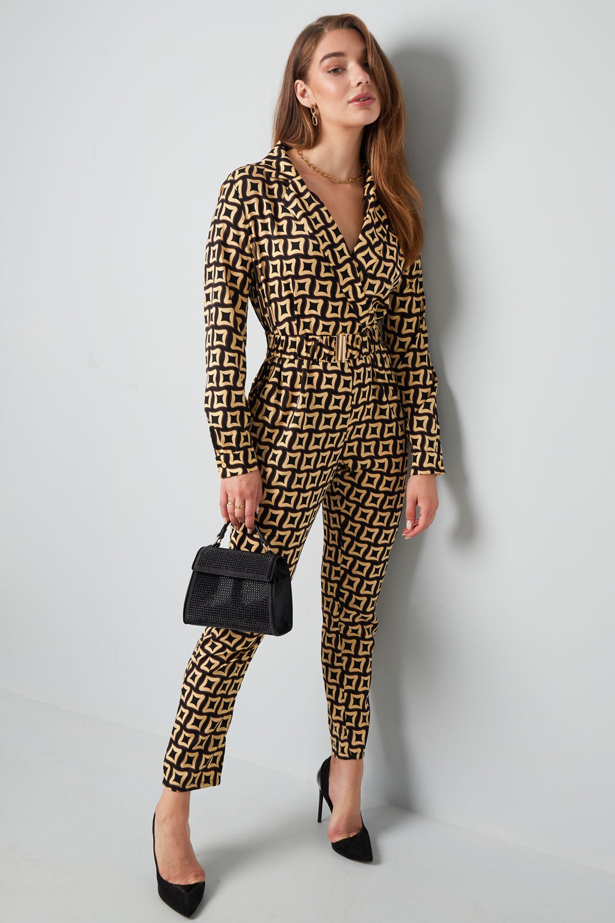 Handbag strass - lilac PU