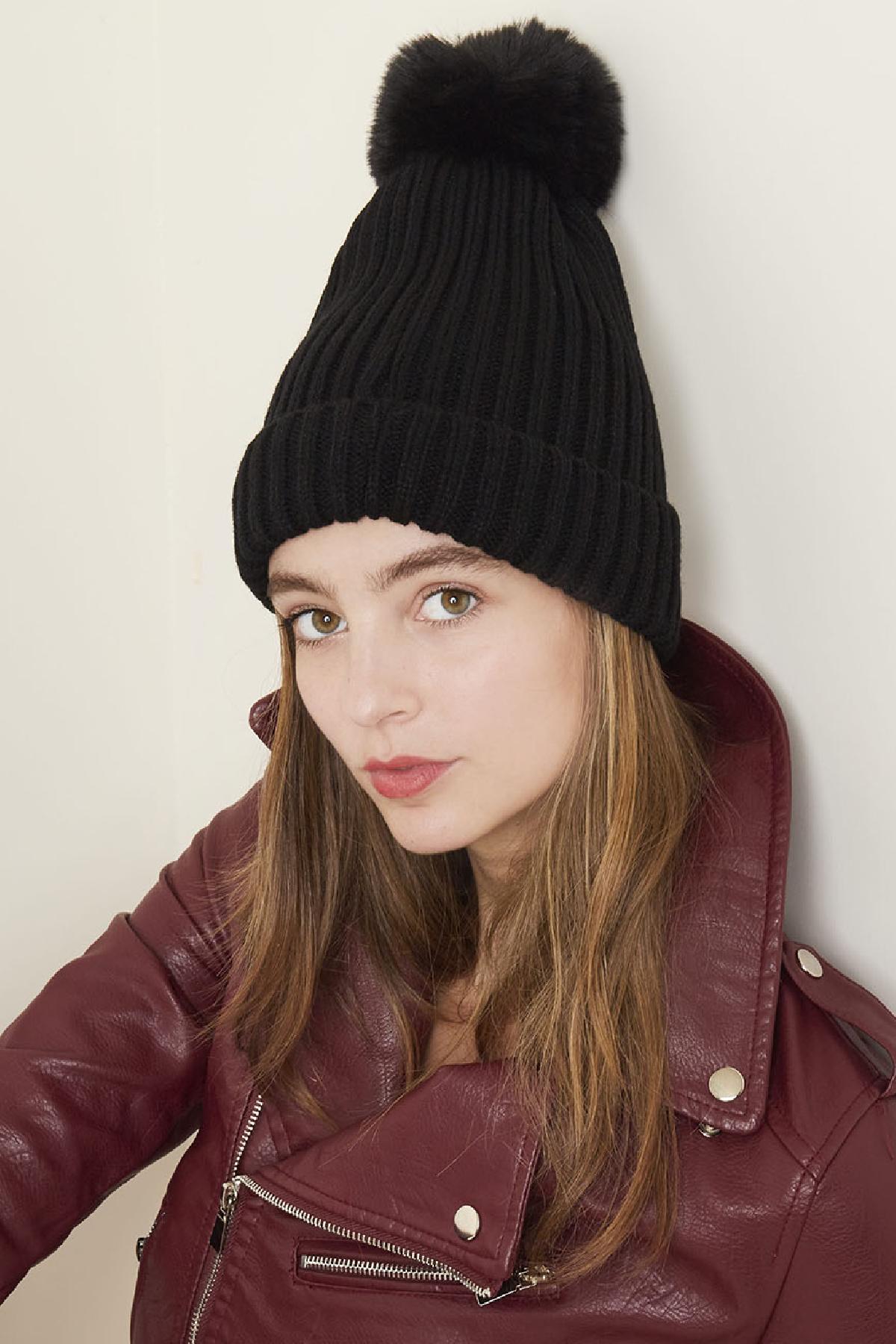 Beanie Furry Pompon muts