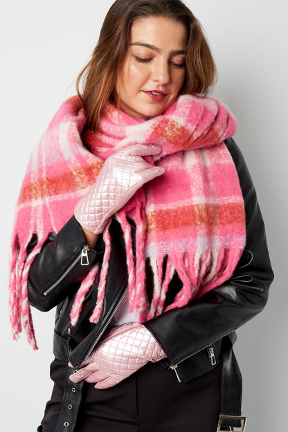 Handschoenen met gestikt patroon