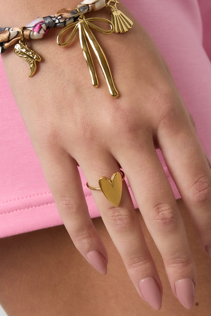Minimalistische ring met hart