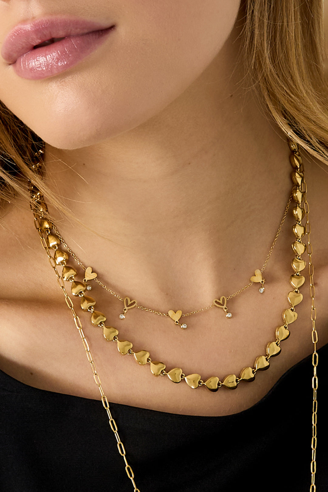 Ketting met hart schakels