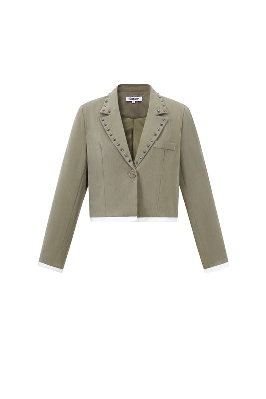 Woven Polyester Fiber Women's Suit Set Fall/Winter Street Solid Color