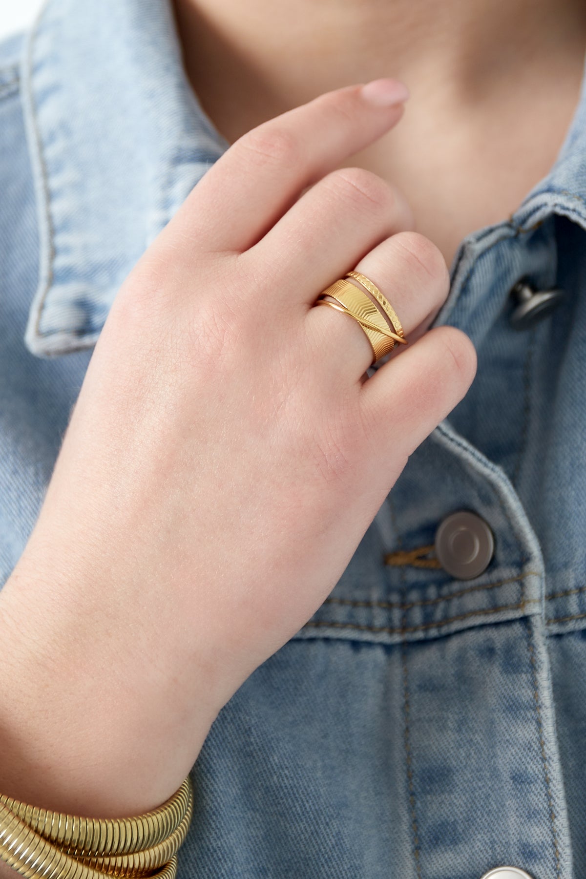 stacked treasures ring