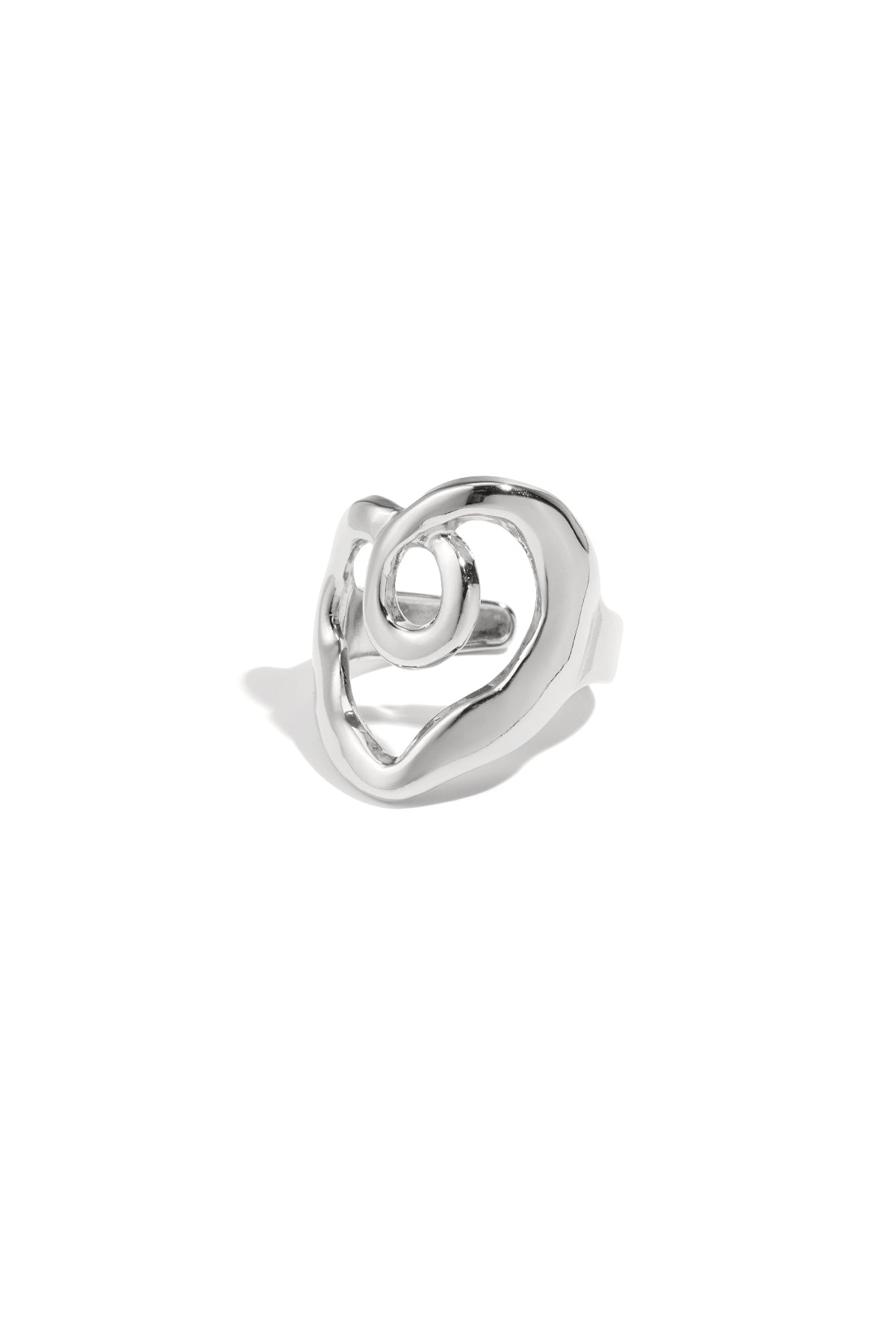 Chain swirl statement ring