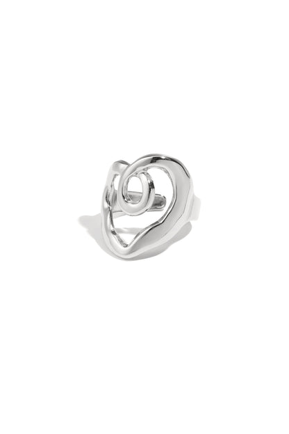 Chain swirl statement ring