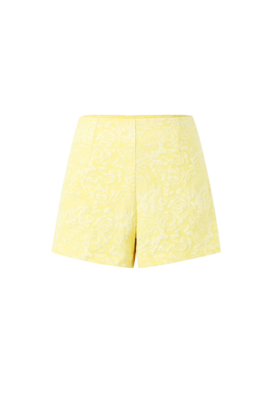 Woven Polyester Fiber Women's Shorts Elegant Floral Print