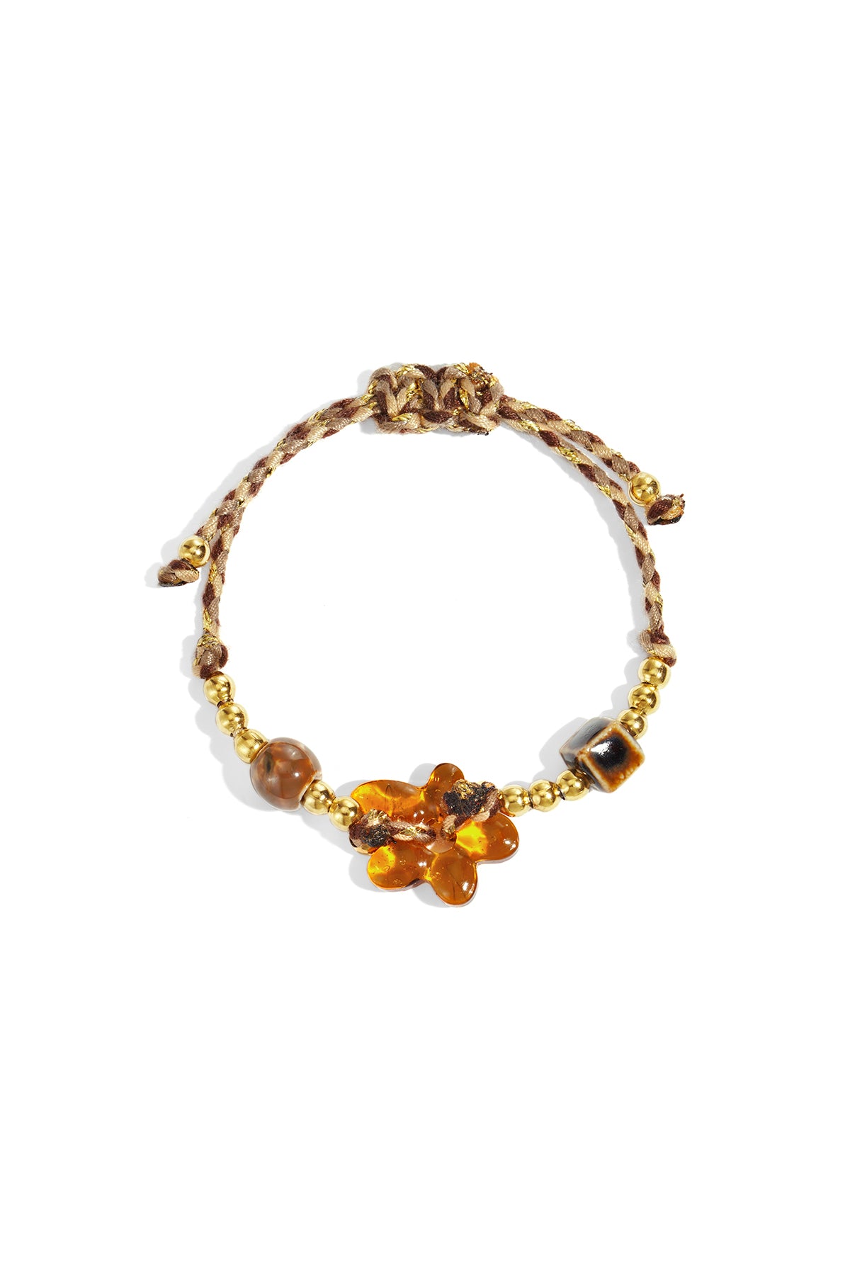 Kralenarmband met bloem