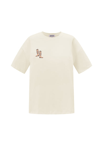 Cotton Knitted Women's T-shirt Casual Cartoon