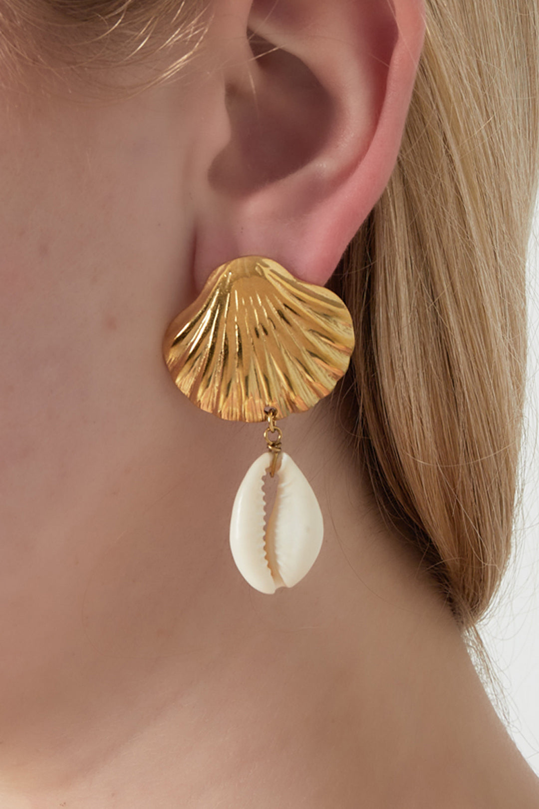 Shell and Shell Earring