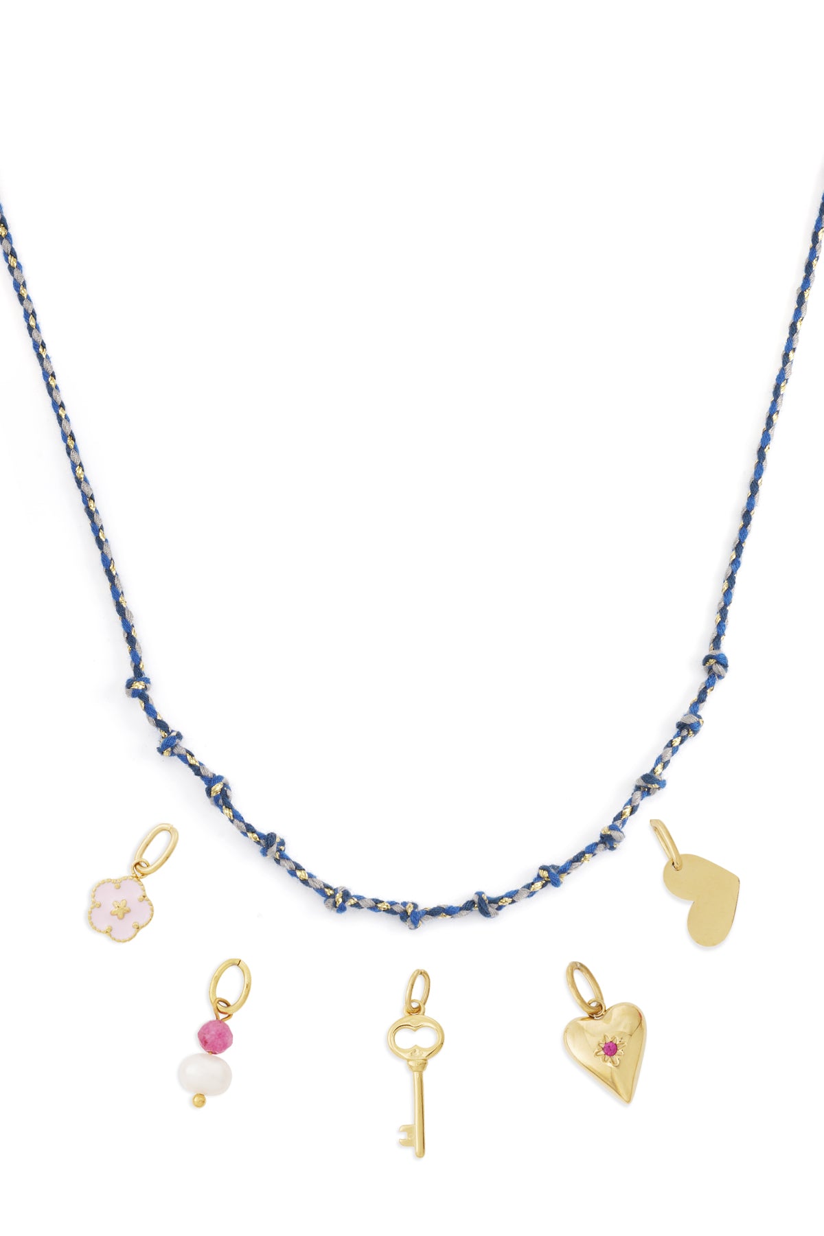 Korte katoenen ketting – multicolor