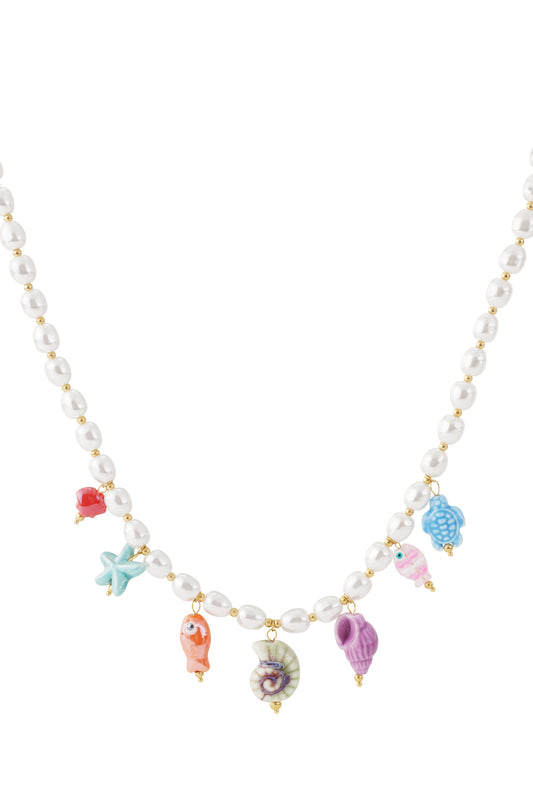 Imitation Pearl Beaded Necklaces Turtle Vacation Holiday/Beach