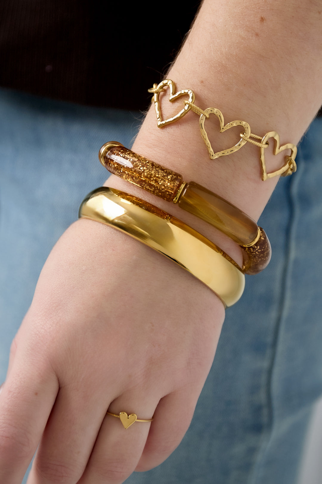 Acrylic kralenarmband retro style