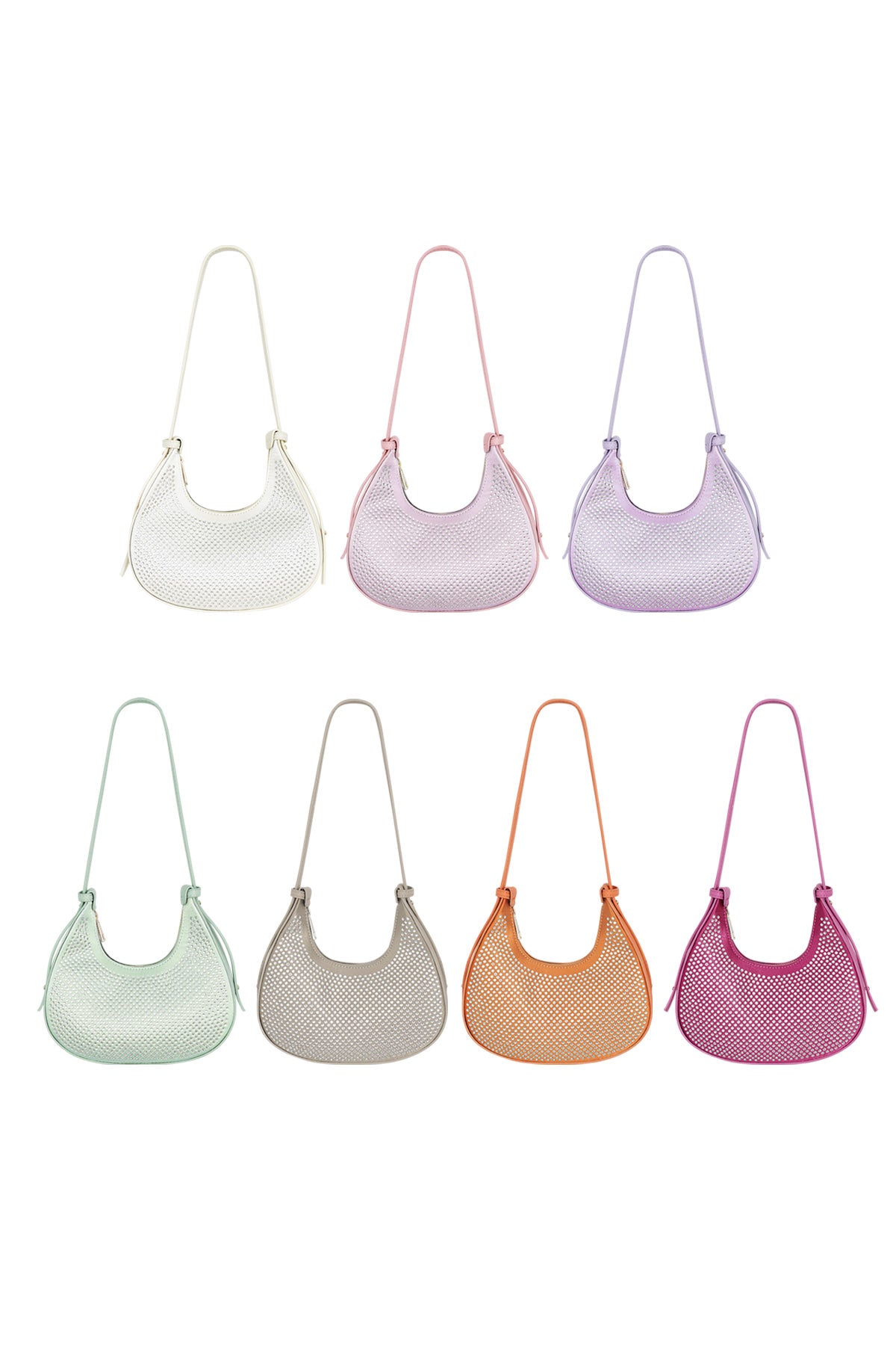 Croissant tas witte glitters