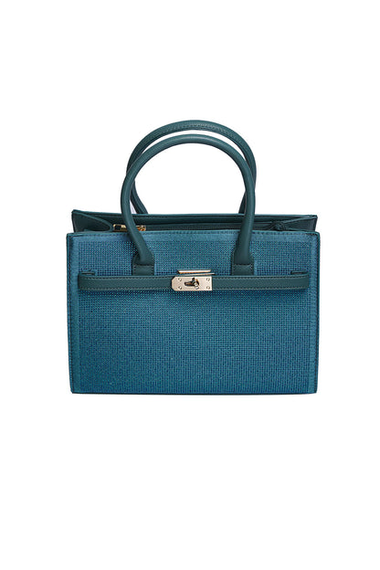 Handtas met slot en strass