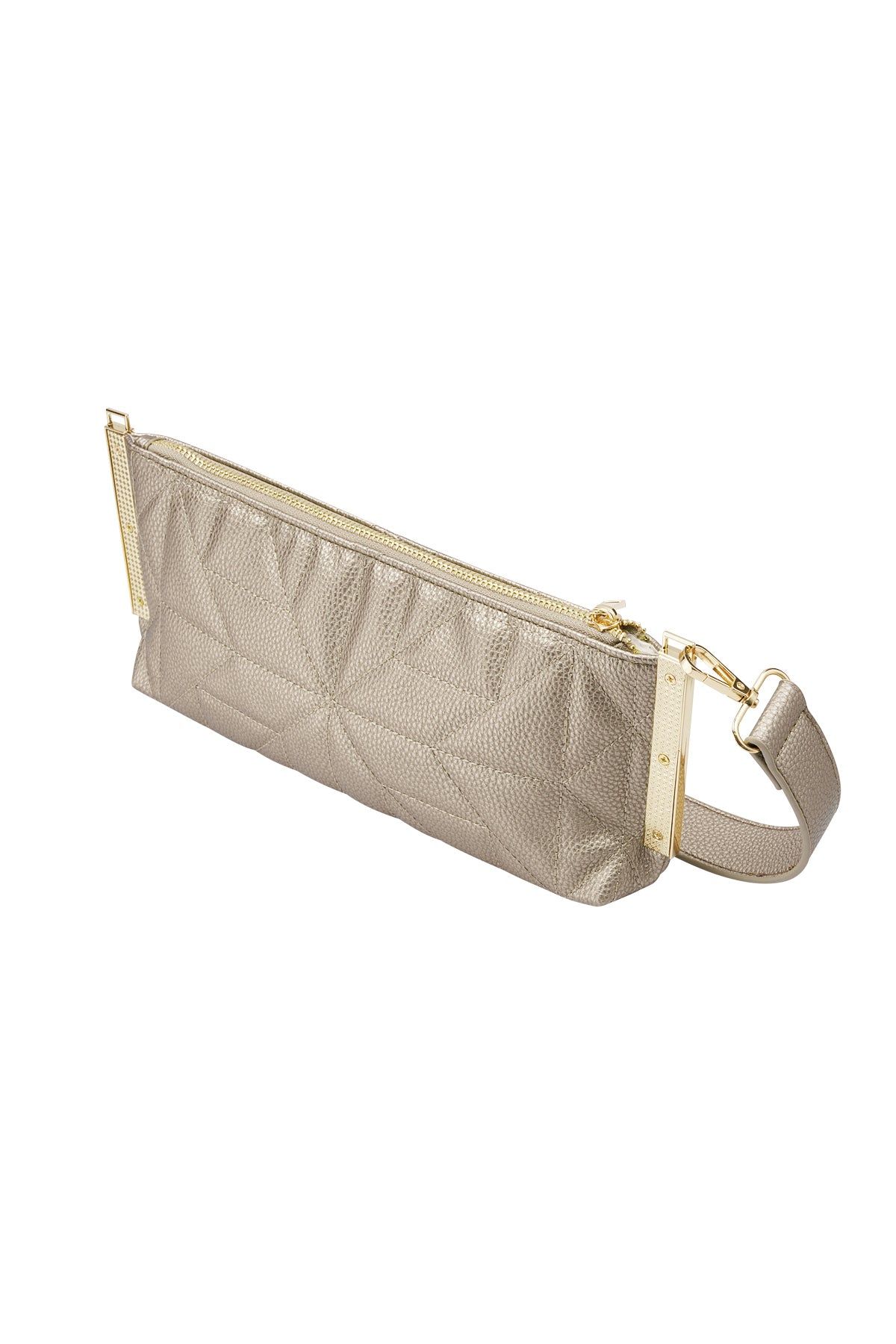 Stitched clutch Gold Color hardware - copper