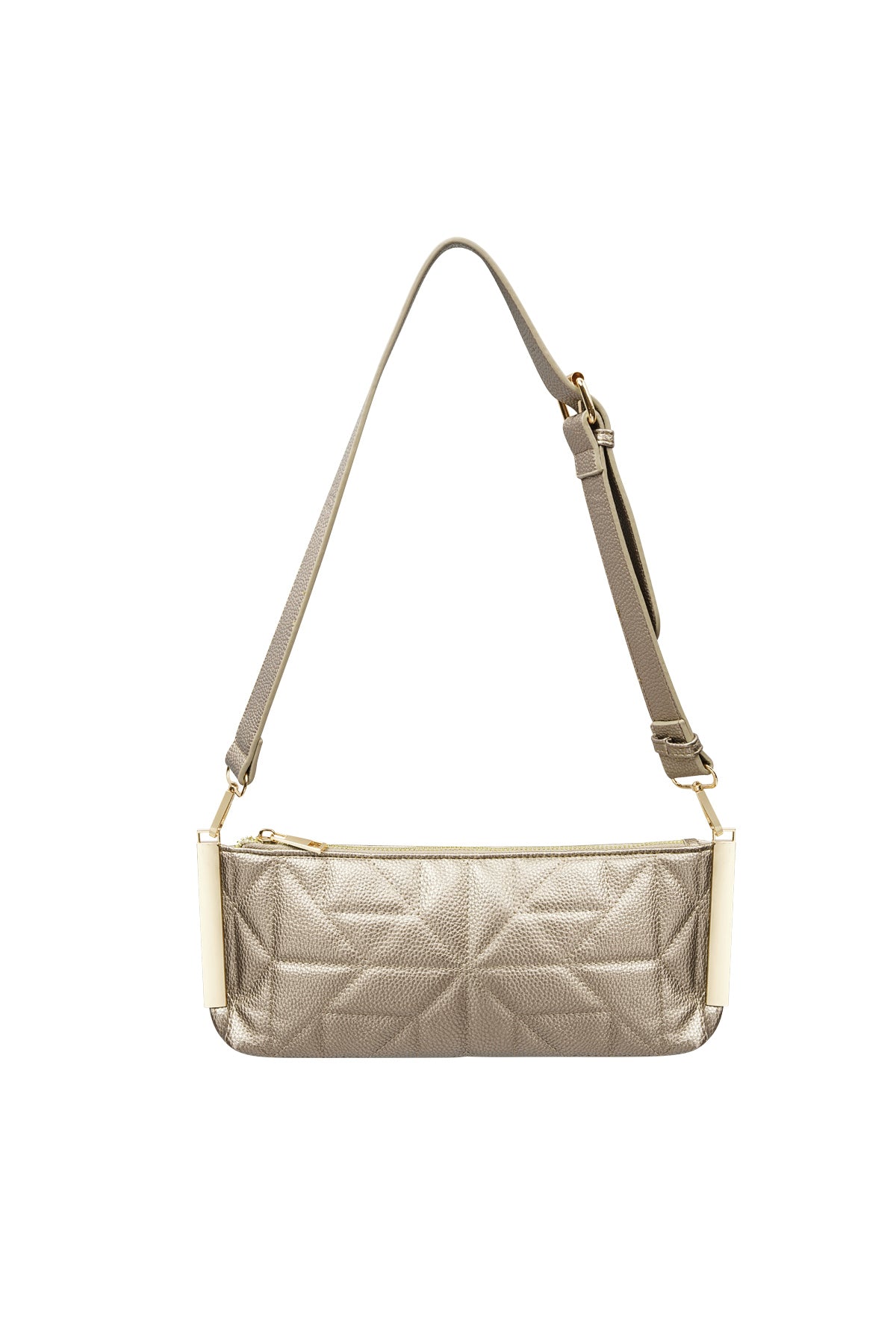 Stitched clutch Gold Color hardware - copper