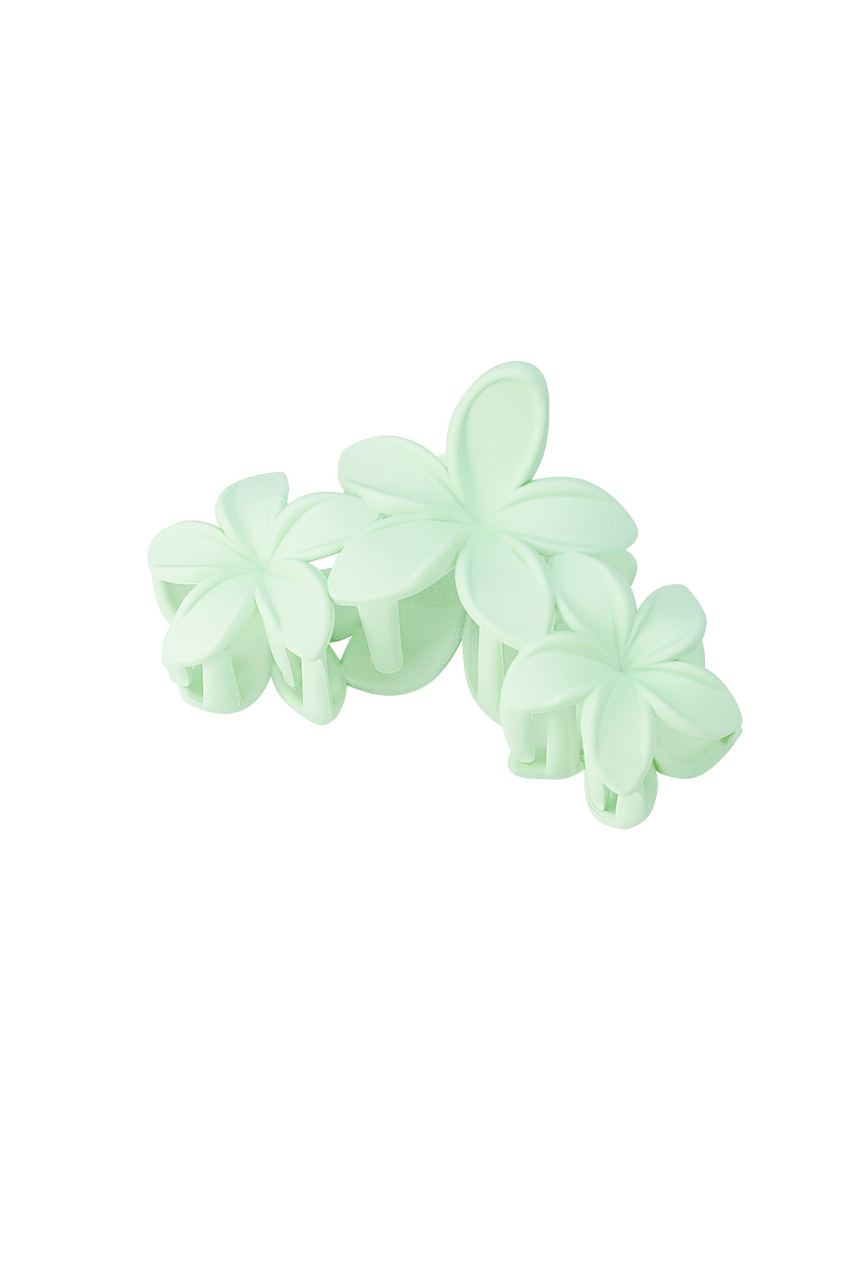 hair clip with large flowers - cotton candy pink