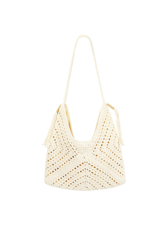 French Riviera beach bag - off white