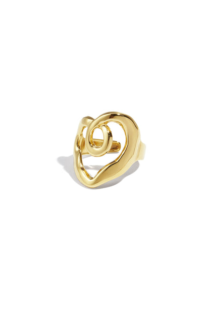 Chain swirl statement ring