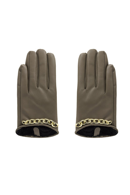 Handschoenen met kleine ketting