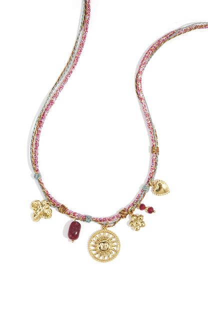 Ketting met bloem hanger – kort