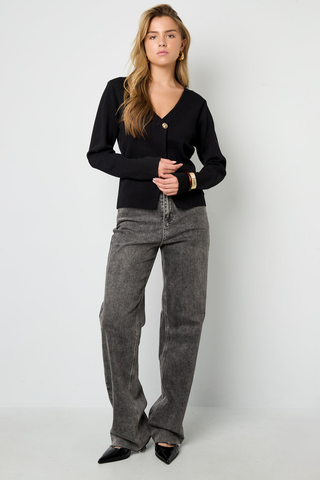 Viscose Knitted Women's Cardigan Casual Solid Color Fall/Winter