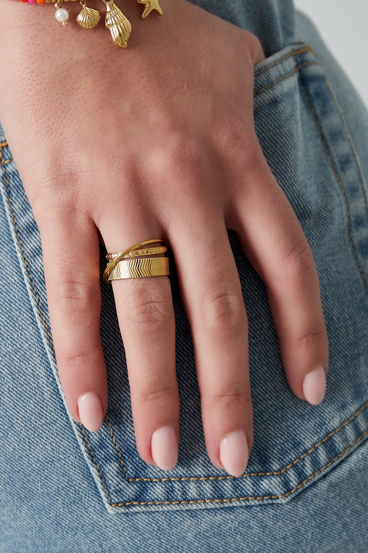 stacked treasures ring