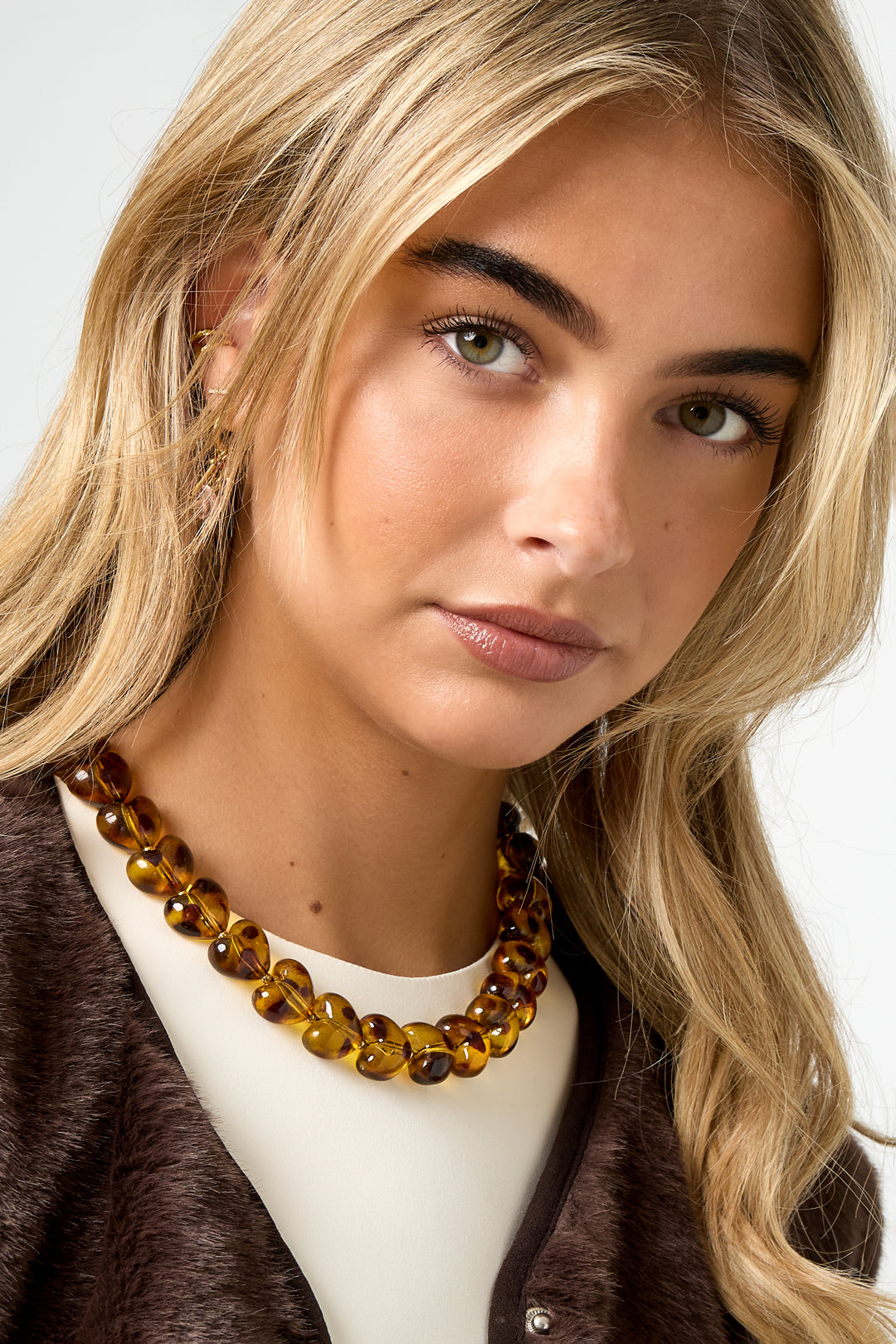 Ketting met panterprint kralen – retro