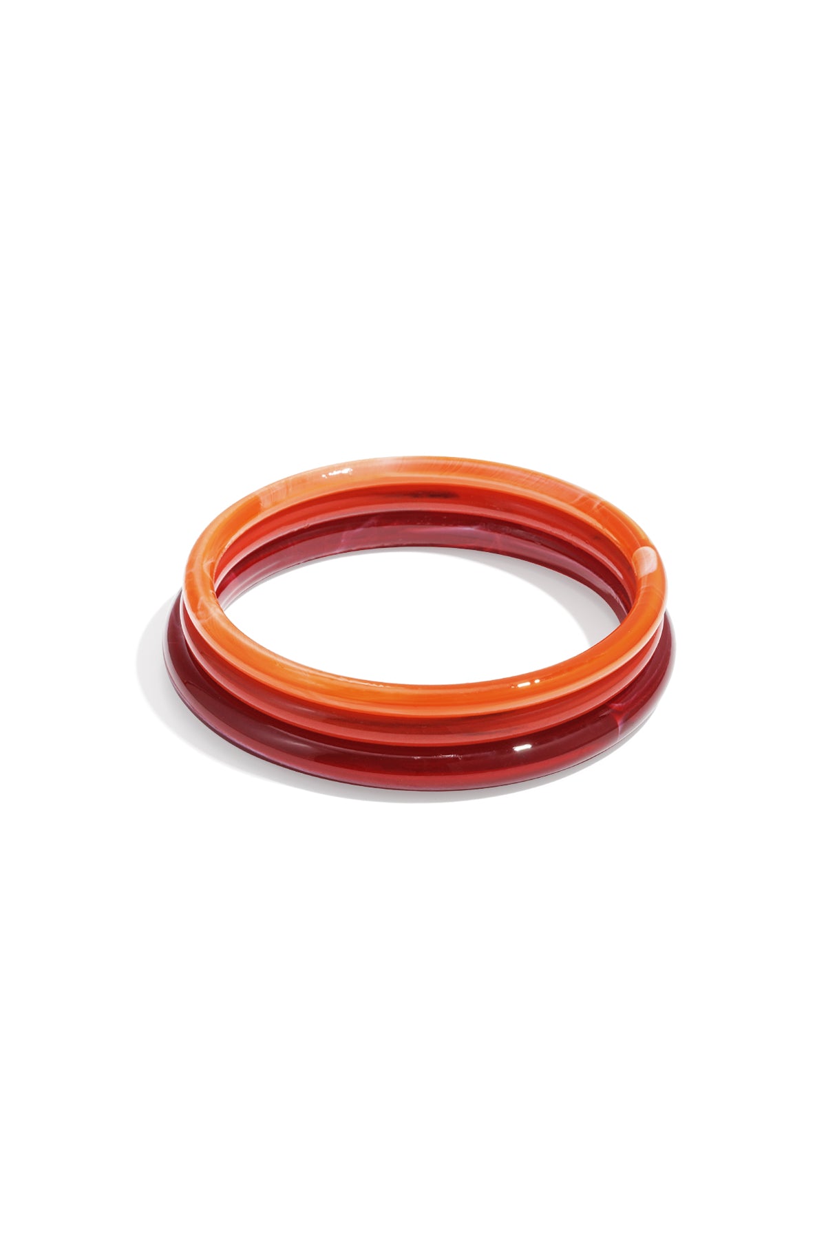 Acryl armband effen oranje uit de armbandenset