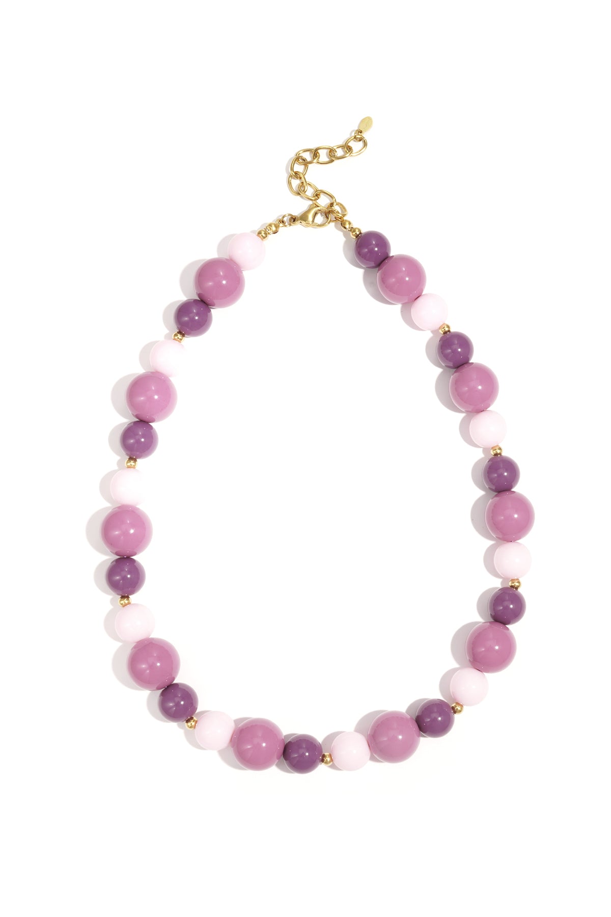 Ketting met kralen – Rose, kralenketting met blauwe kralen in verschillende groottes