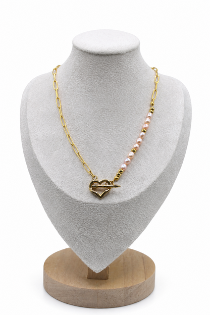 Roze Parel Ketting