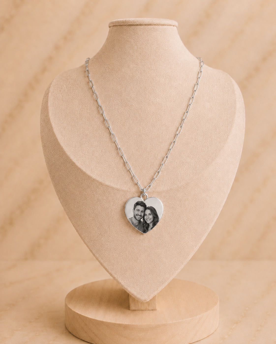 Minimalistische Paperclip Ketting met Gepersonaliseerde Bedel