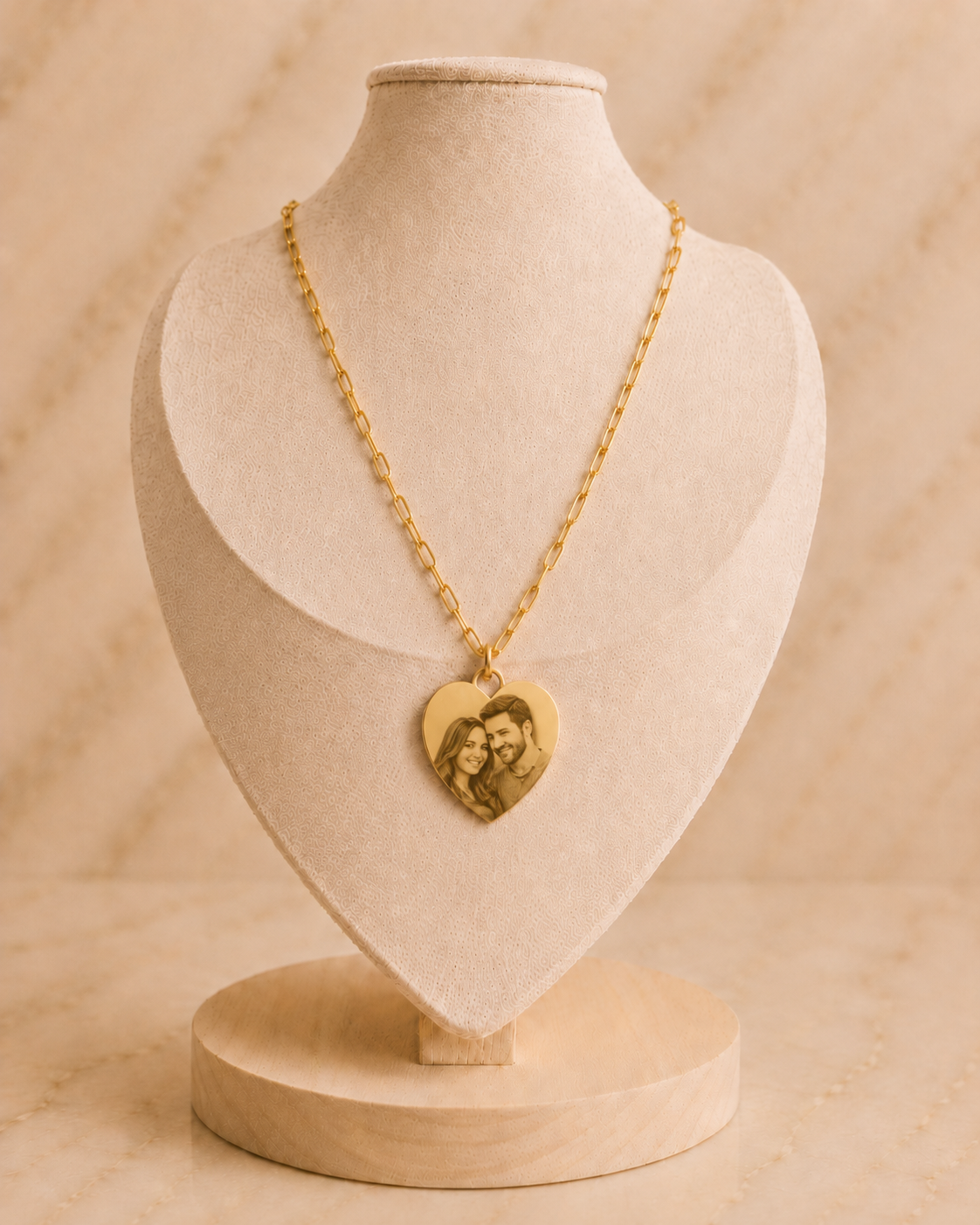 Minimalistische Paperclip Ketting met Gepersonaliseerde Bedel