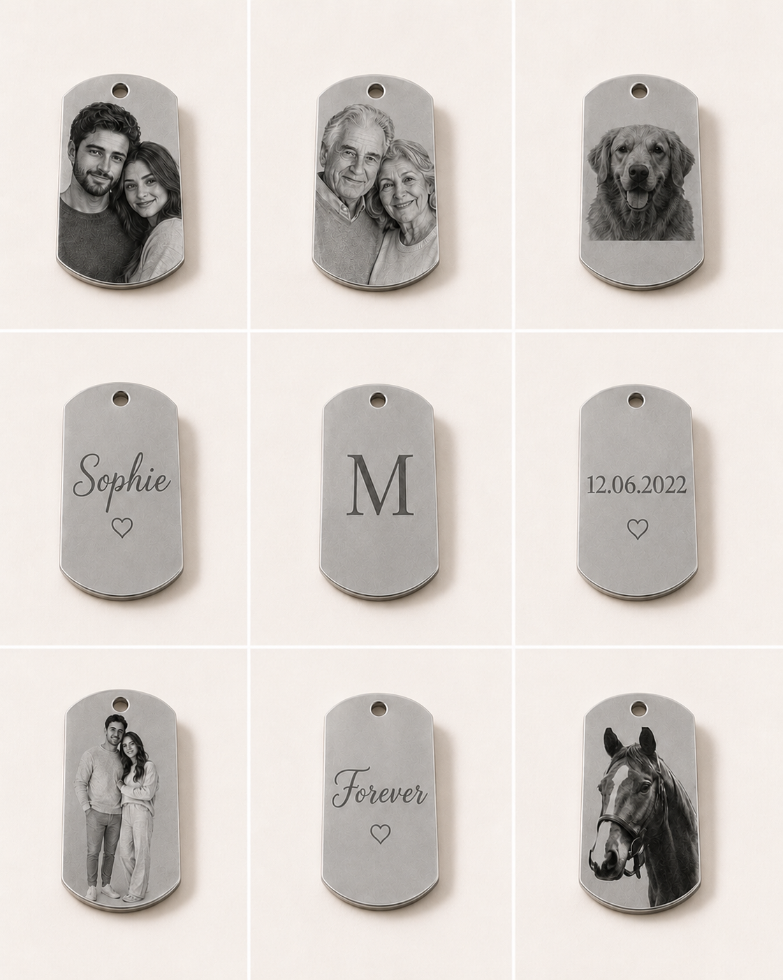 Zilverkleurige Sleutelhanger met Gepersonaliseerde Gravure