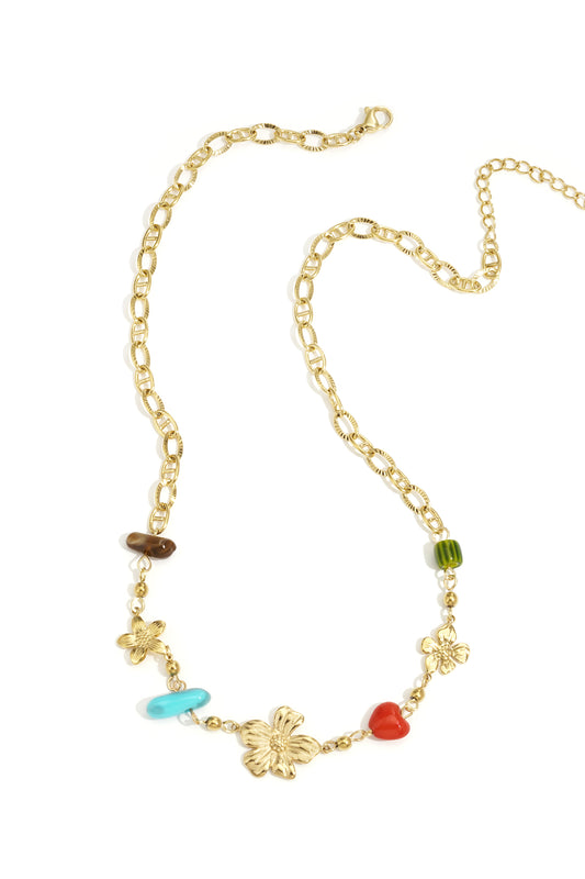 Bloemenschakel ketting – Club Spice