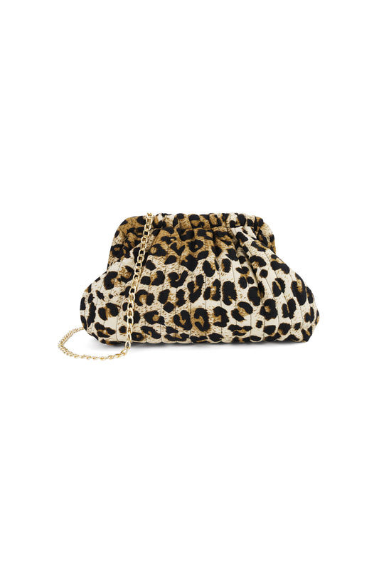 Schoudertas met leopardprint – katoen