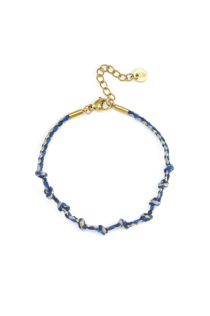 Armband met gekleurde koordschakels