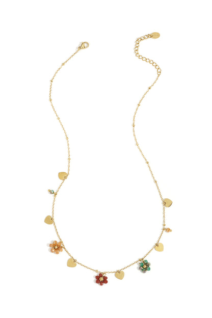 Stainless Steel Pendant necklaces Flower Casual Daily Simple Series Women's jewelry