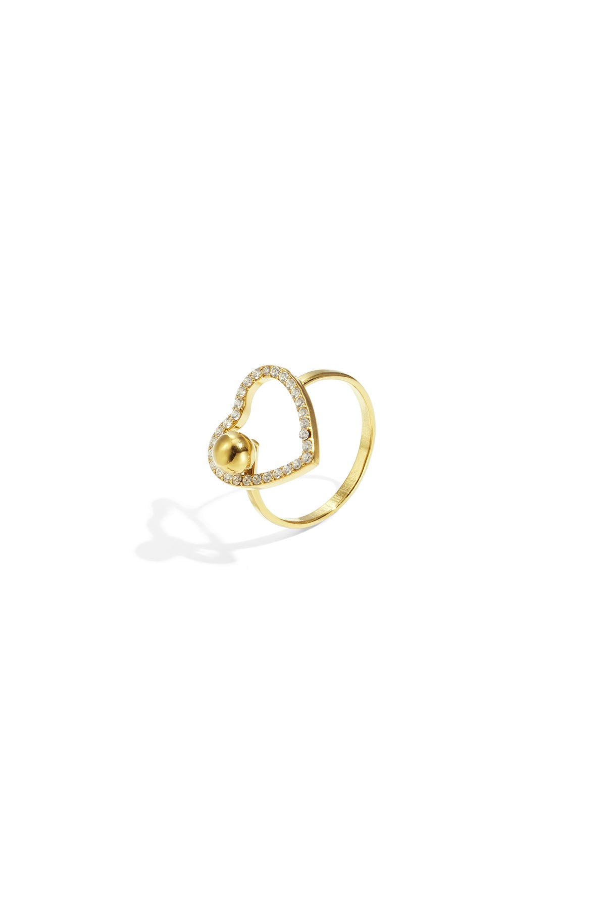 Statement ring met hartje