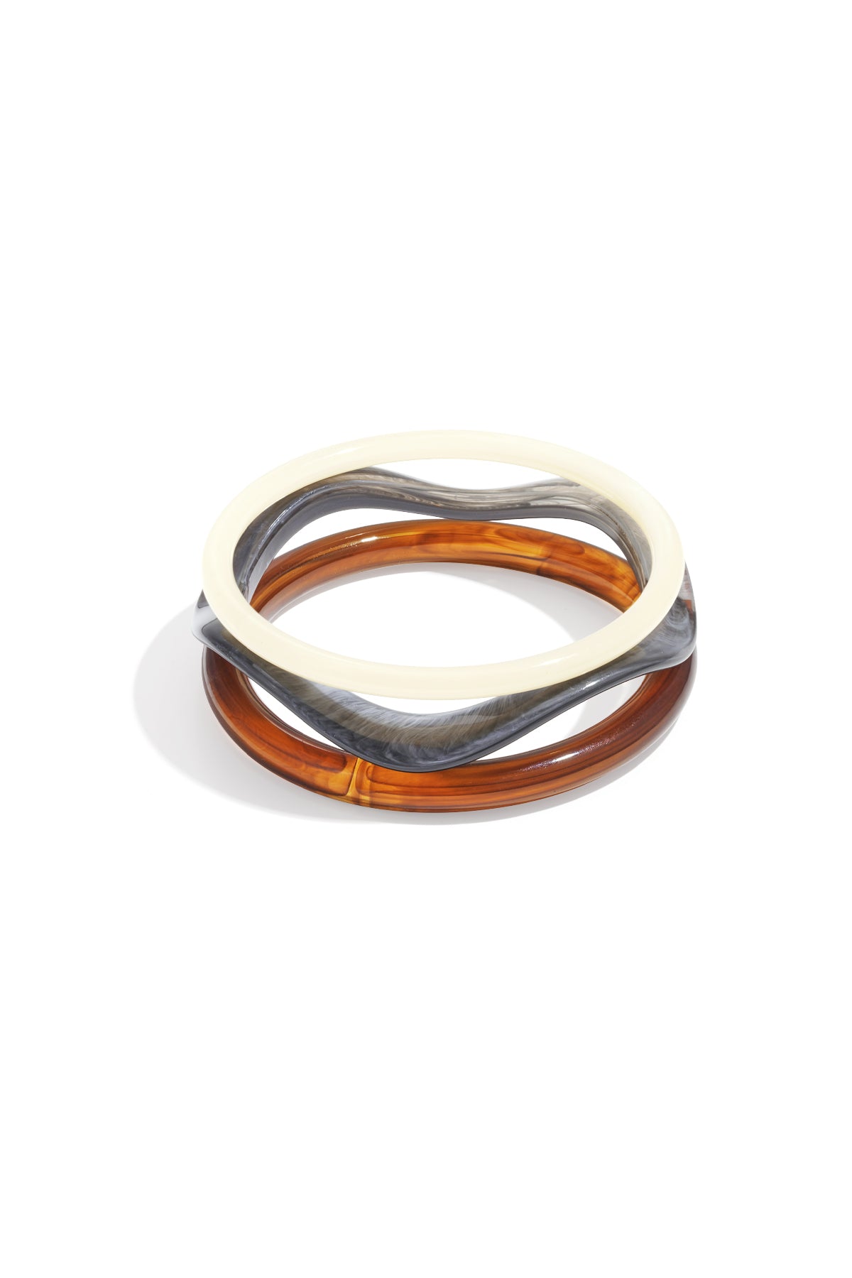 Set acryl armbanden – effen tinten