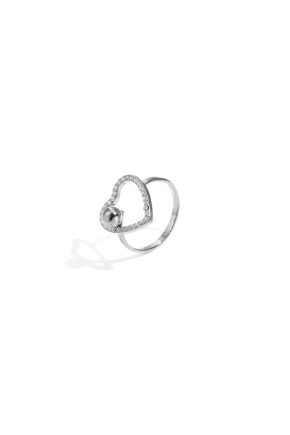 Statement ring met hartje