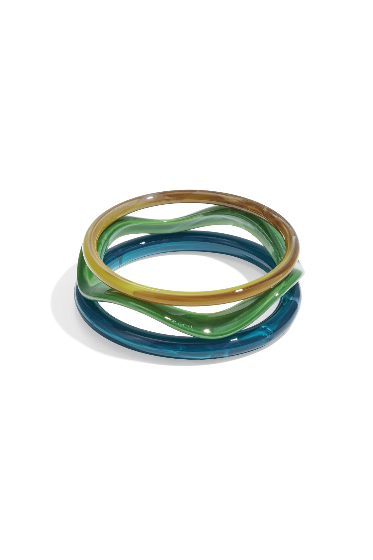 Set acryl armbanden – effen tinten