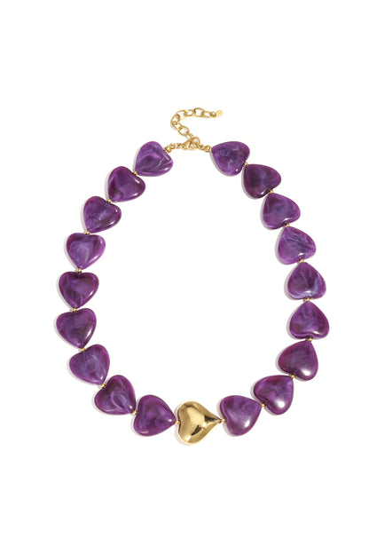 Ketting met hartkralen – retro stijl