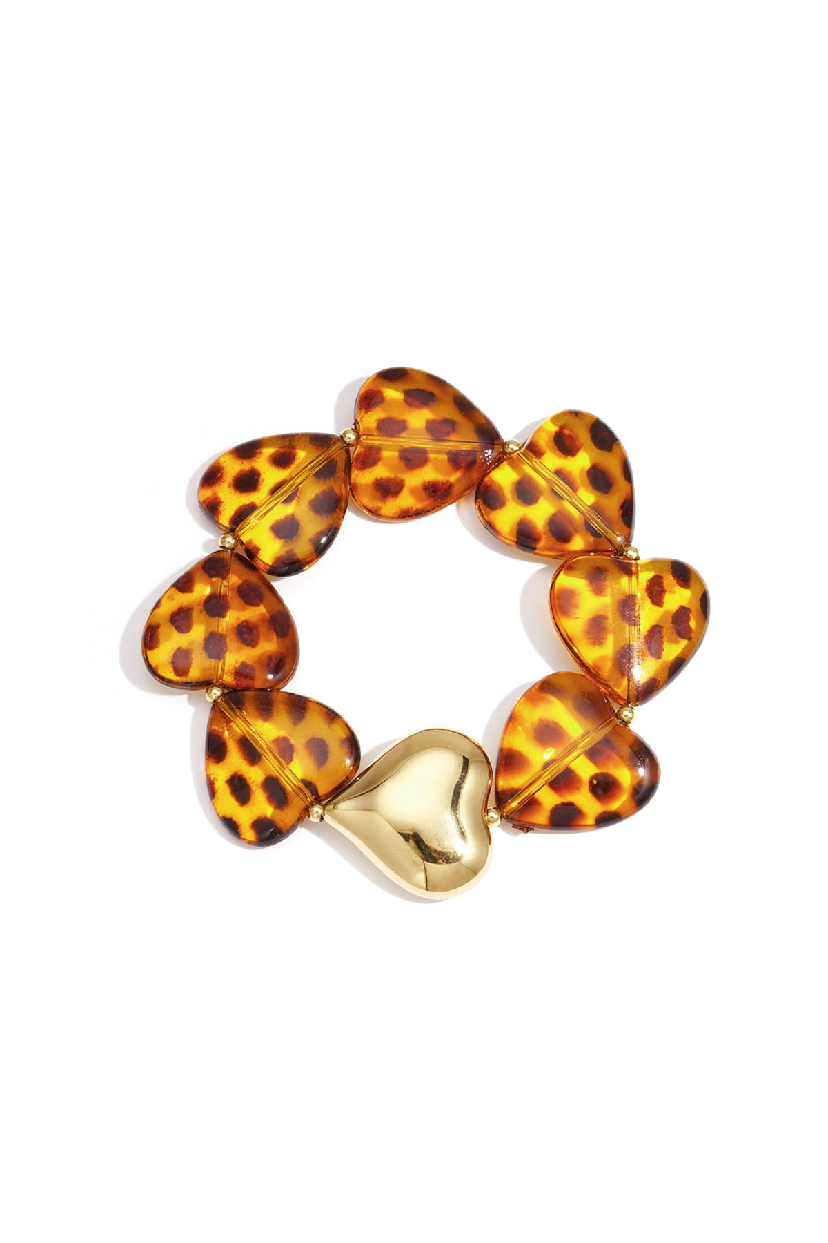 Retro armband met hartkralen