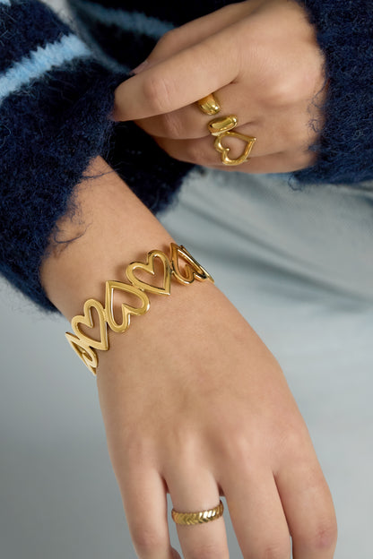 Manchetarmband met hartje