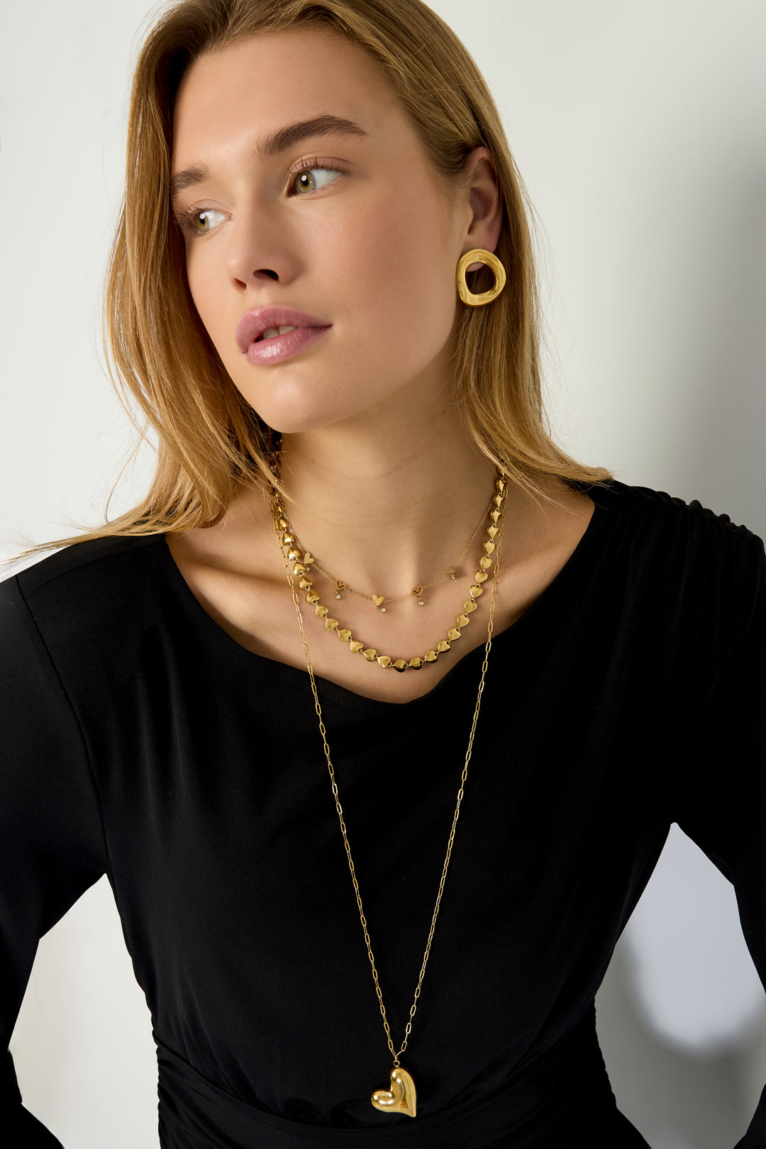 Ketting met hart schakels